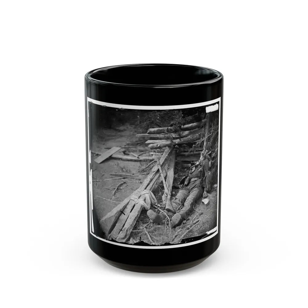 Spotsylvania Court House, Va., Vicinity. Body Of A Confederate Soldier Near Mrs. Alsop's House (U.S. Civil War) Black Coffee Mug-15oz-Go Mug Yourself