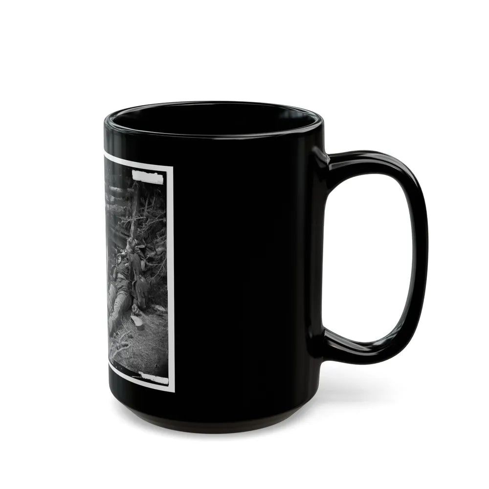 Spotsylvania Court House, Va., Vicinity. Body Of A Confederate Soldier Near Mrs. Alsop's House (U.S. Civil War) Black Coffee Mug-Go Mug Yourself