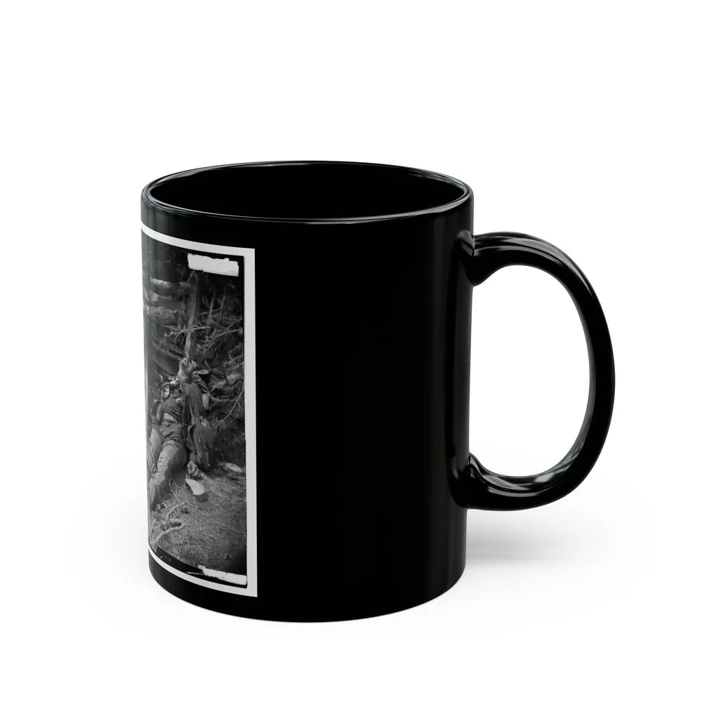 Spotsylvania Court House, Va., Vicinity. Body Of A Confederate Soldier Near Mrs. Alsop's House (U.S. Civil War) Black Coffee Mug-Go Mug Yourself