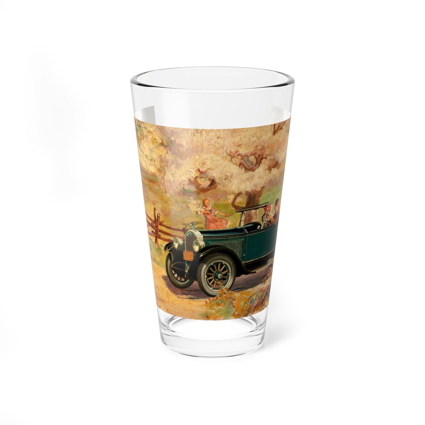 Spring Drive, Buick motor car ad illustration (Magazine Illustration) Pint Glass 16oz-16oz-Go Mug Yourself