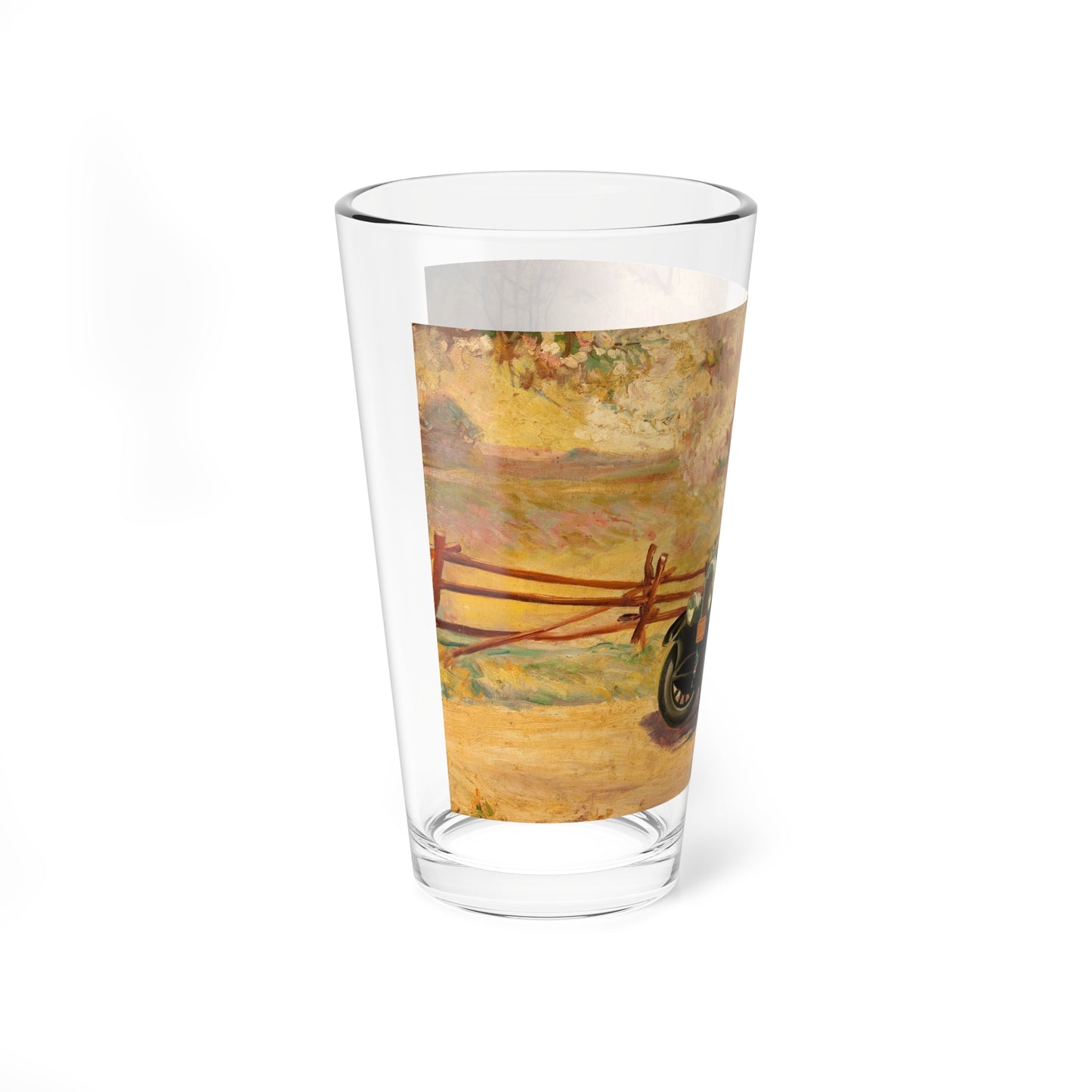 Spring Drive, Buick motor car ad illustration (Magazine Illustration) Pint Glass 16oz-Go Mug Yourself