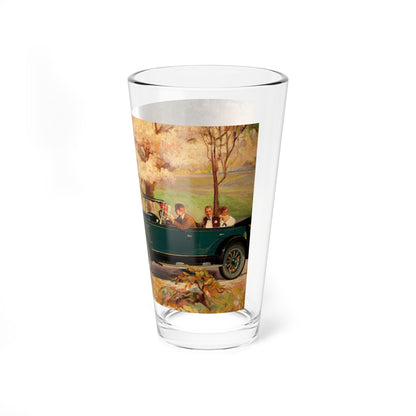 Spring Drive, Buick motor car ad illustration (Magazine Illustration) Pint Glass 16oz-Go Mug Yourself