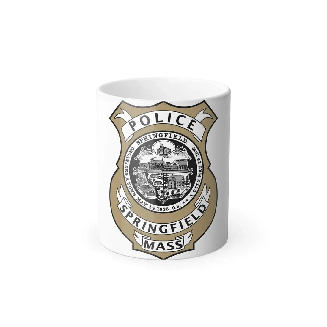 Springfield Police Department Massachusetts - Color Changing Coffee Mug 11oz - Go Mug Yourself
