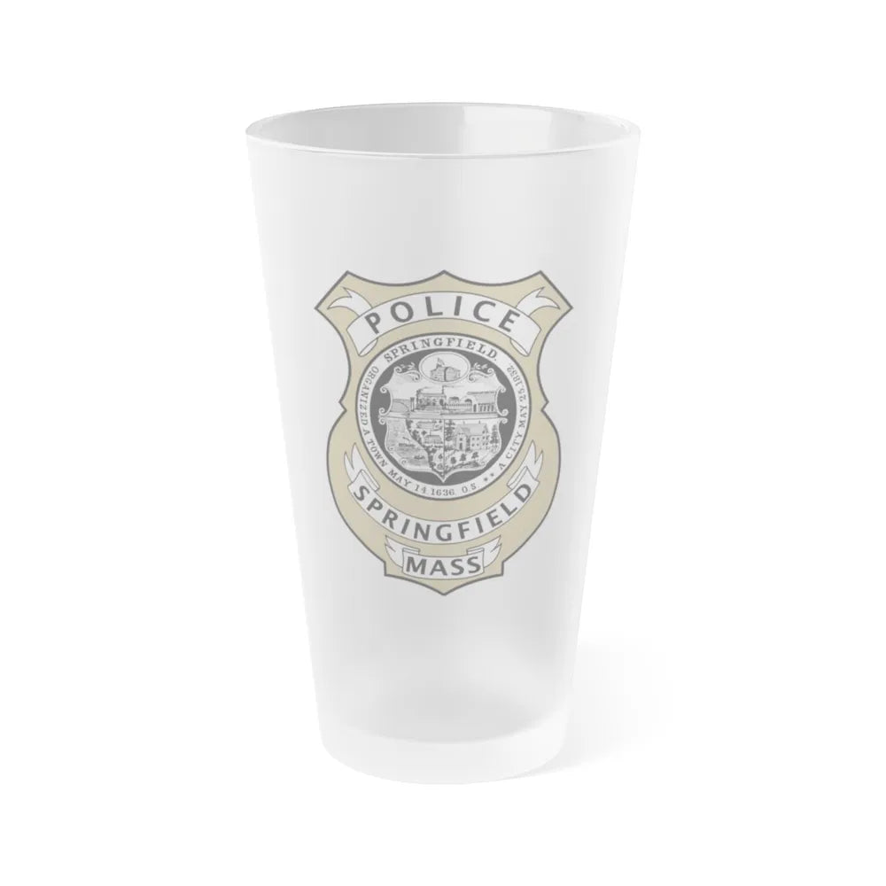 Springfield Police Department Massachusetts - Frosted Pint Glass 16oz-16oz-Frosted-Go Mug Yourself