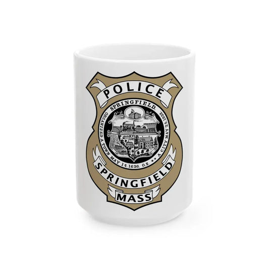 Springfield Police Department Massachusetts - White Coffee Mug 15oz - Go Mug Yourself