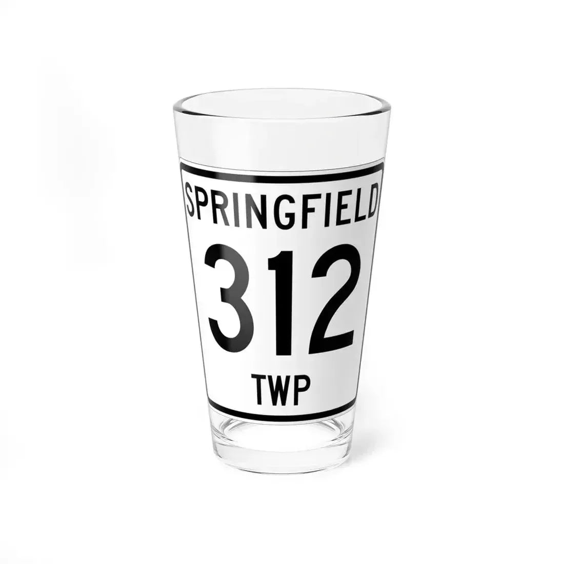 Springfield Township Route 312 Jefferson County Ohio (Ohio) (Road Sign) Pint Glass 16oz 16oz - Go Mug Yourself