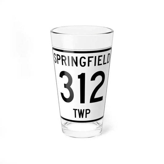 Springfield Township Route 312 Jefferson County Ohio (Ohio) (Road Sign) Pint Glass 16oz 16oz - Go Mug Yourself