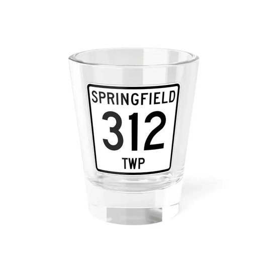 Springfield Township Route 312 Jefferson County Ohio (Ohio) (Road Sign) Shot Glass 1.5oz 1.5oz - Go Mug Yourself