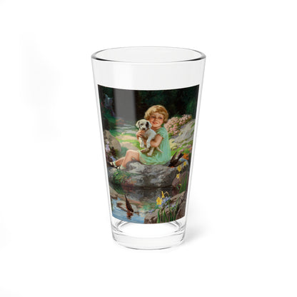 Springtime in Wonderland (Magazine Illustration) Pint Glass 16oz-16oz-Go Mug Yourself