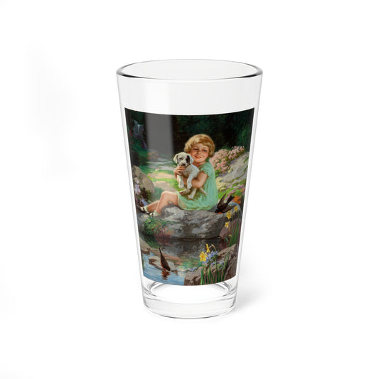 Springtime in Wonderland (Magazine Illustration) Pint Glass 16oz-16oz-Go Mug Yourself