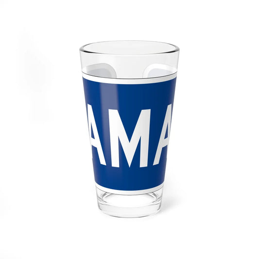 Spur plate blue es (Puerto Rico) (Road Sign) Pint Glass 16oz 16oz - Go Mug Yourself