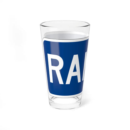 Spur plate blue es (Puerto Rico) (Road Sign) Pint Glass 16oz - Go Mug Yourself