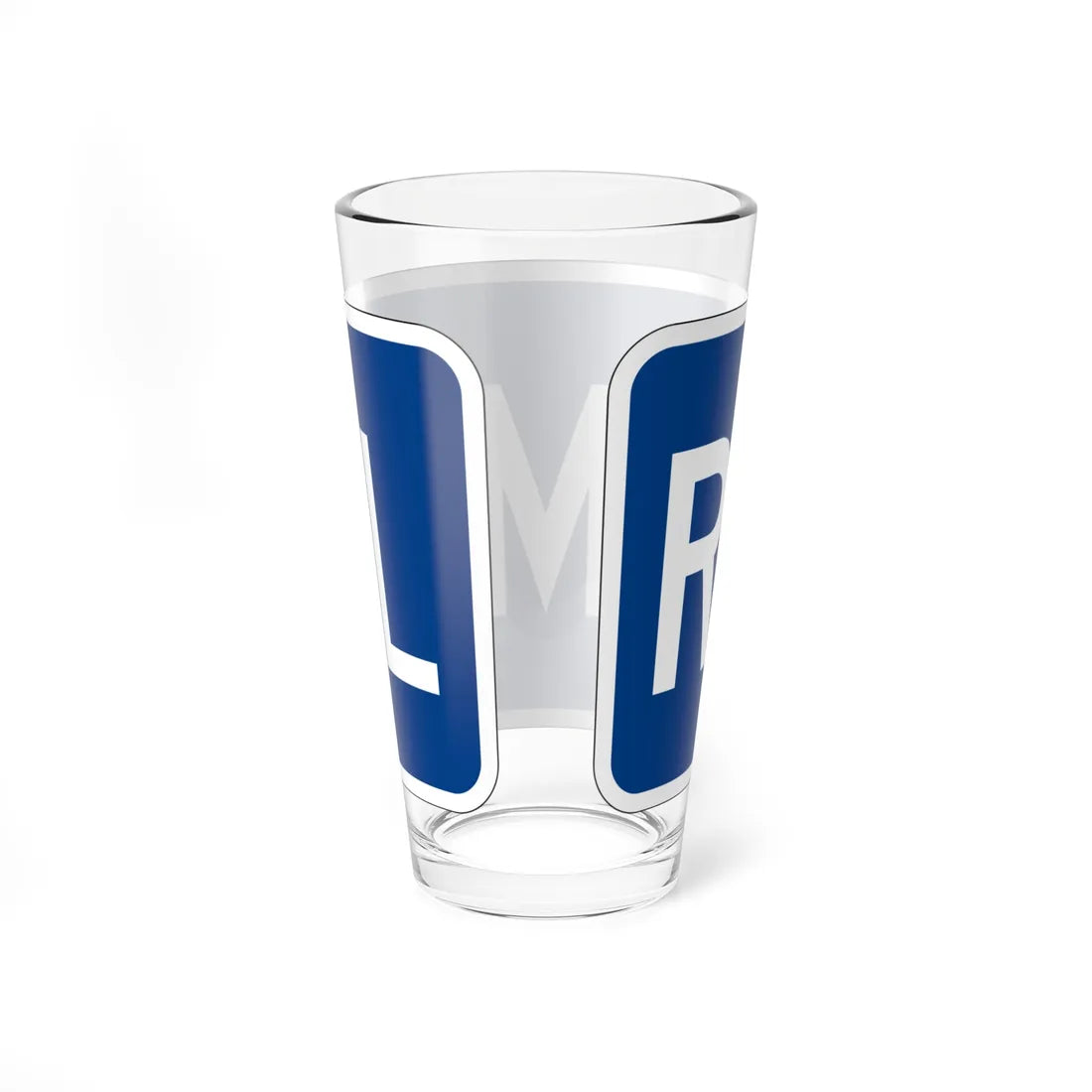 Spur plate blue es (Puerto Rico) (Road Sign) Pint Glass 16oz - Go Mug Yourself