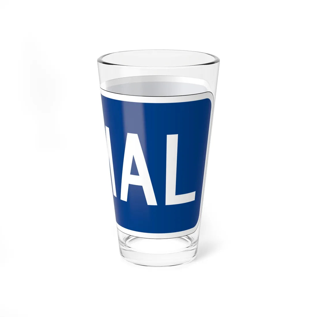 Spur plate blue es (Puerto Rico) (Road Sign) Pint Glass 16oz - Go Mug Yourself