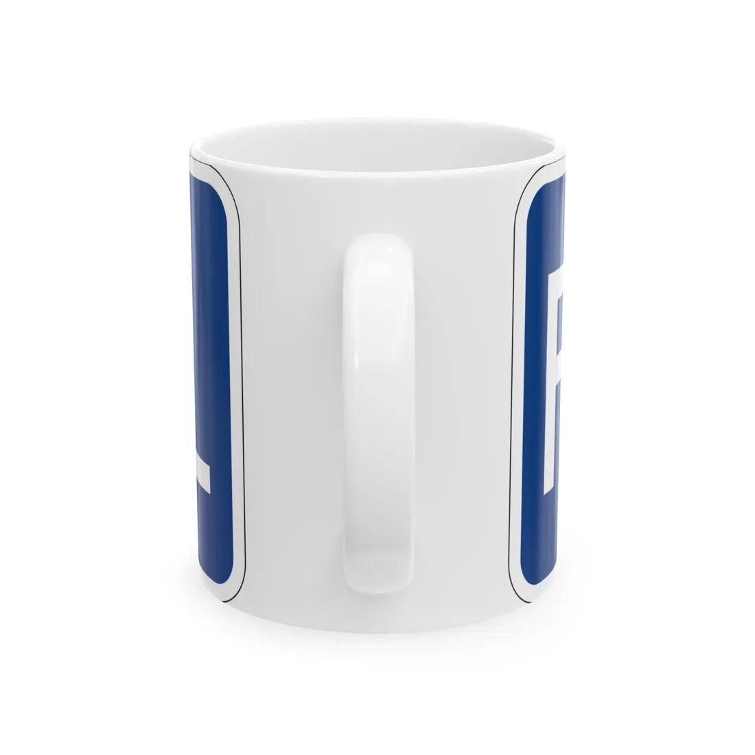 Spur plate blue es (Puerto Rico) (Road Sign) White Coffee Mug - Go Mug Yourself