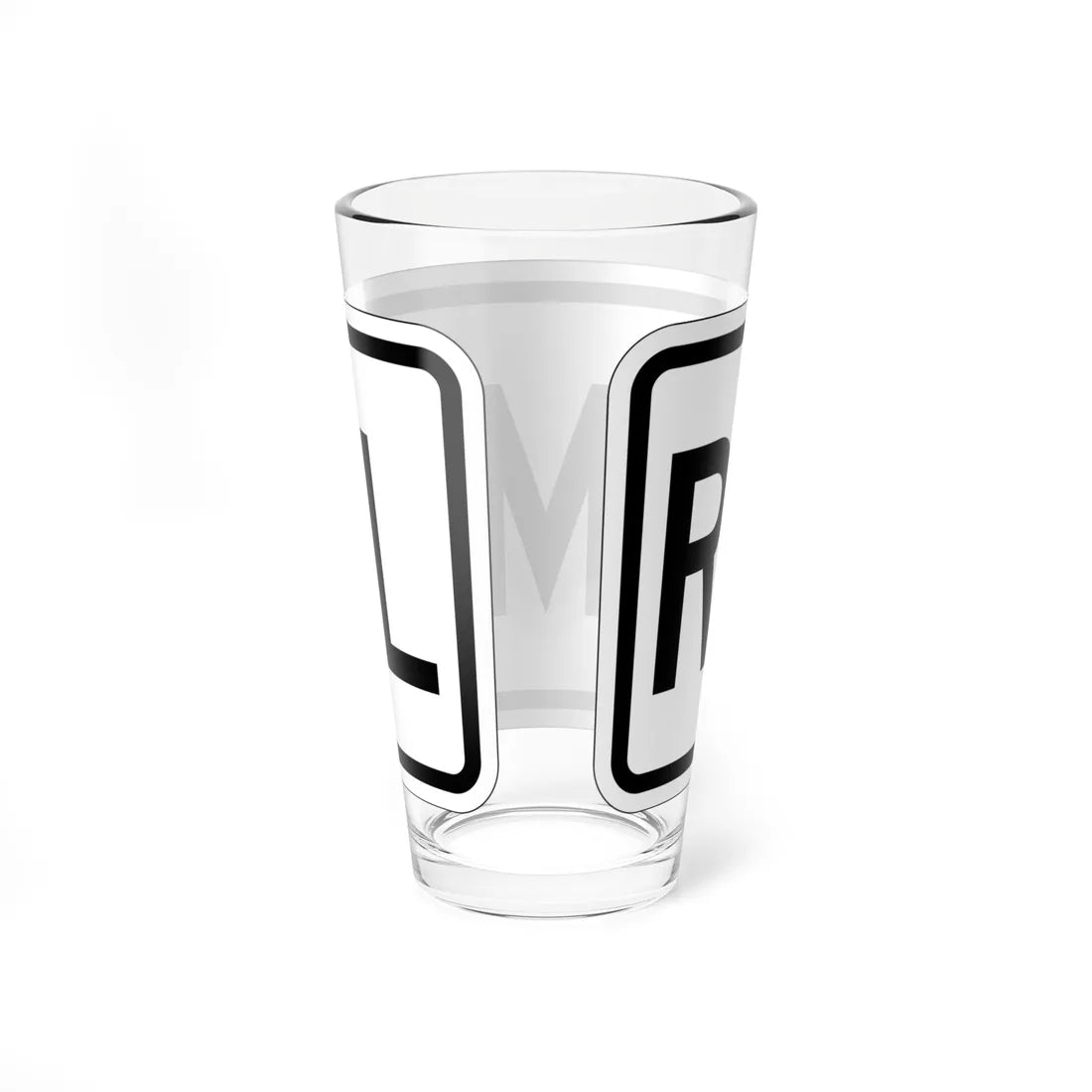 Spur plate es (Puerto Rico) (Road Sign) Pint Glass 16oz - Go Mug Yourself