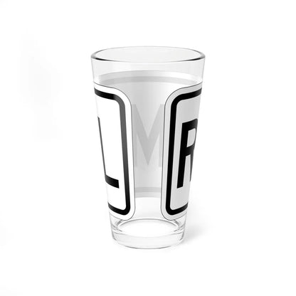 Spur plate es (Puerto Rico) (Road Sign) Pint Glass 16oz - Go Mug Yourself