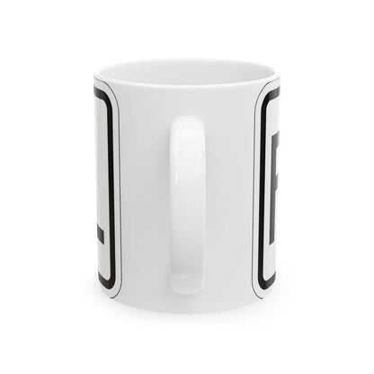 Spur plate es (Puerto Rico) (Road Sign) White Coffee Mug - Go Mug Yourself