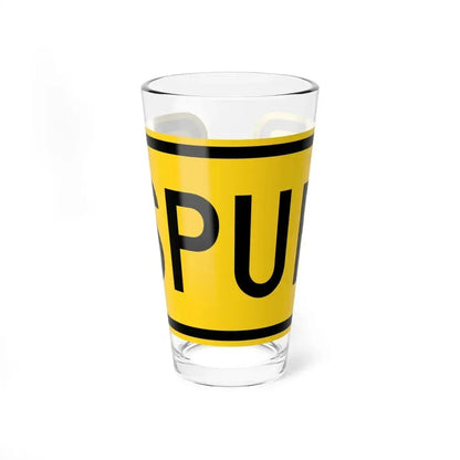 Spur plate Wyoming (Wyoming) (Road Sign) Pint Glass 16oz 16oz - Go Mug Yourself