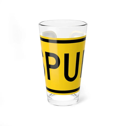 Spur plate Wyoming (Wyoming) (Road Sign) Pint Glss 16oz 16oz - Go Mug Yourself
