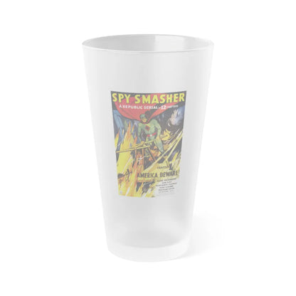 SPY SMASHER 1942 Movie Poster - Frosted Pint Glass 16oz-16oz-Frosted-Go Mug Yourself