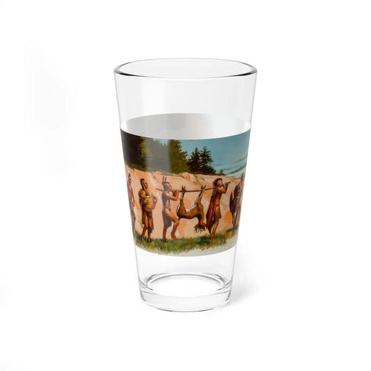 Squanto and the Miracle of Thanksgiving, interior illustrations (13), 2012 (Magazine Illustration) Pint Glass 16oz 16oz - Go Mug Yourself