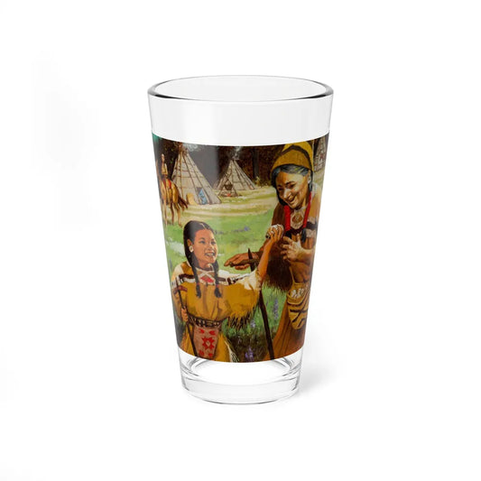 Squanto and the Miracle of Thanksgiving, interior illustrations (17), 2012 (Magazine Illustration) Pint Glass 16oz 16oz - Go Mug Yourself