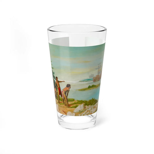 Squanto and the Miracle of Thanksgiving, interior illustrations (6), 2012 (Magazine Illustration) Pint Glass 16oz 16oz - Go Mug Yourself