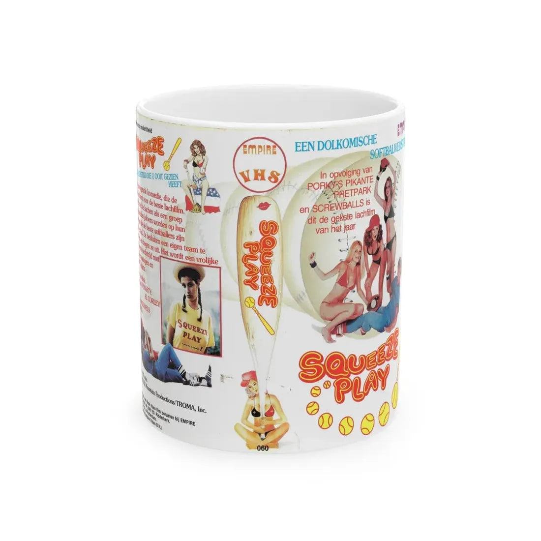 SQUEEZE PLAY (VHS COVER) - White Coffee Mug 11oz - Go Mug Yourself