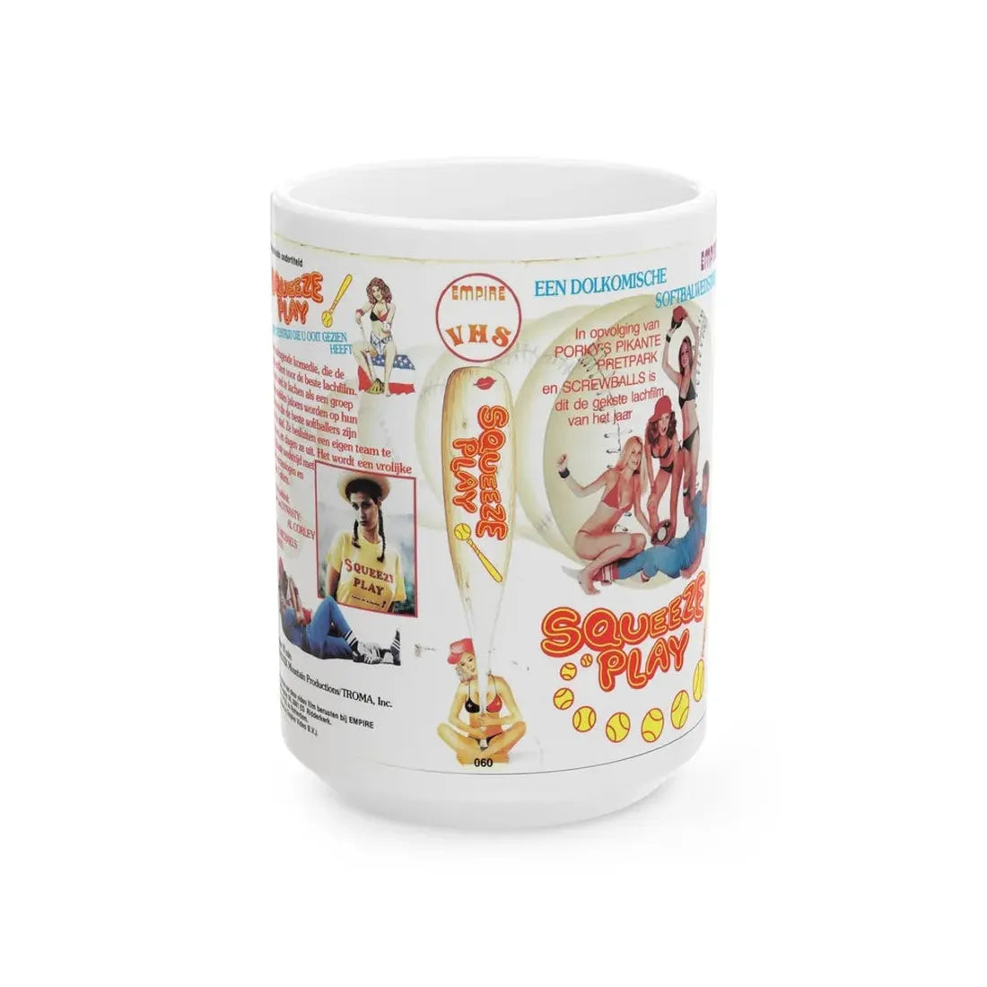 SQUEEZE PLAY (VHS COVER) - White Coffee Mug 15oz - Go Mug Yourself