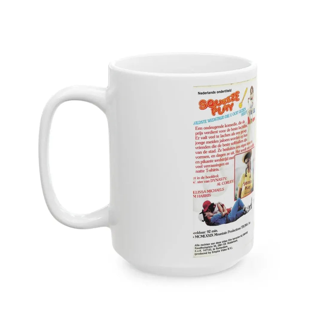 SQUEEZE PLAY (VHS COVER) - White Coffee Mug - Go Mug Yourself