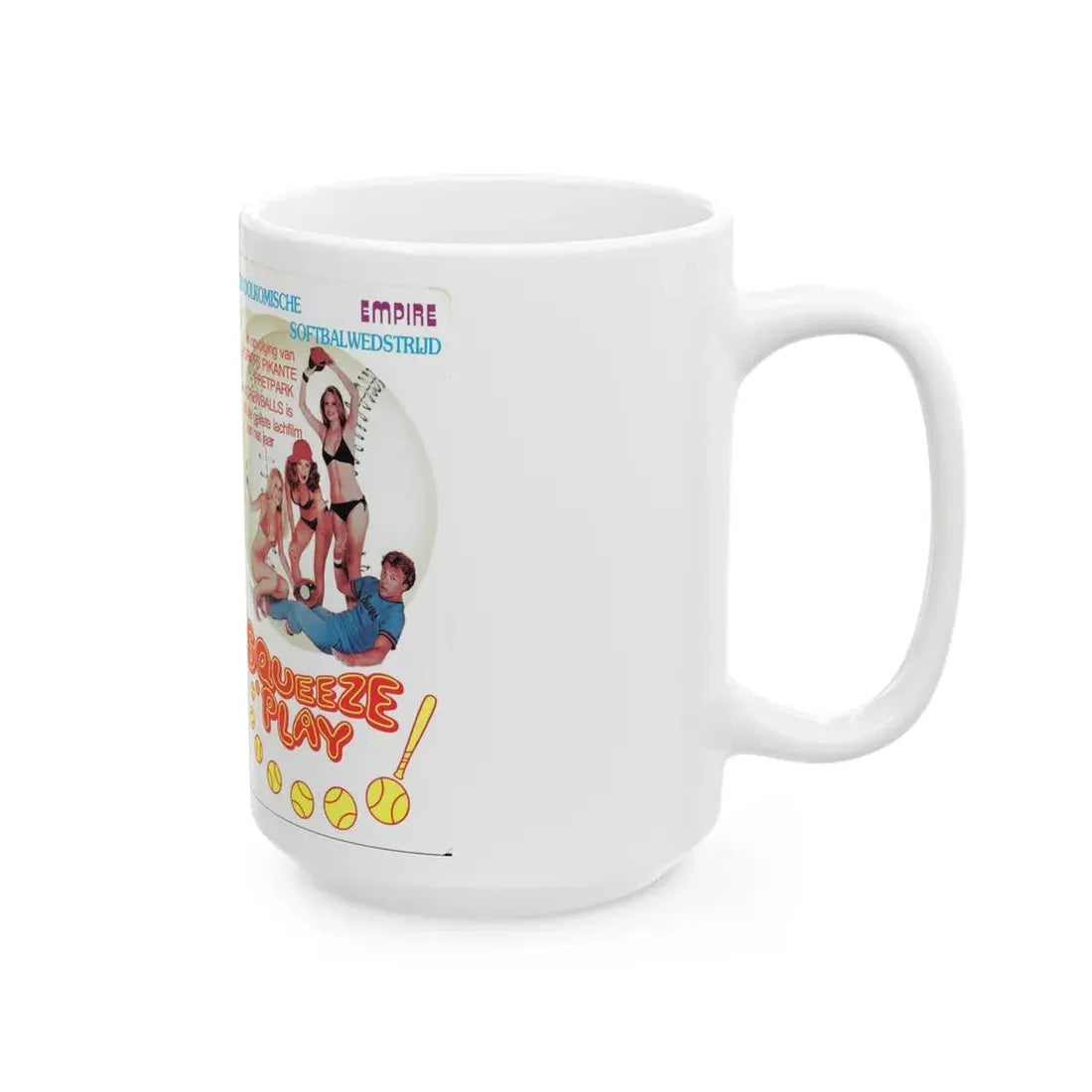 SQUEEZE PLAY (VHS COVER) - White Coffee Mug - Go Mug Yourself