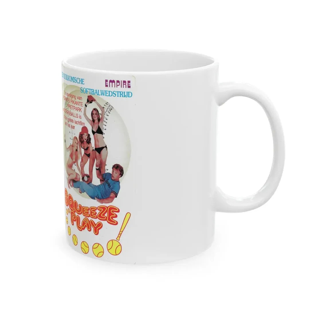SQUEEZE PLAY (VHS COVER) - White Coffee Mug - Go Mug Yourself
