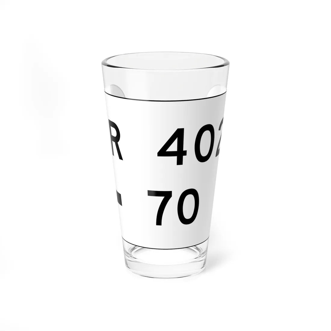 SR 4021 white sign (Pennsylvania) (Road Sign) Pint Glass 16oz 16oz - Go Mug Yourself