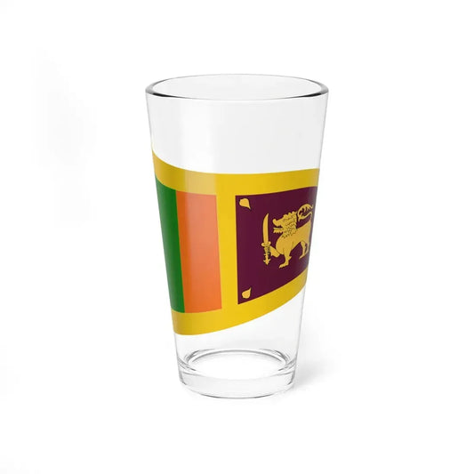 Sri Lanka Flag - iconic waving (Sri Lanka) Pint Glass 16oz 16oz - Go Mug Yourself
