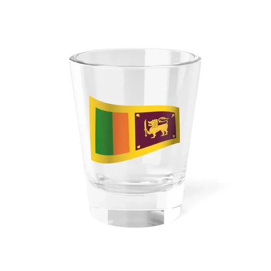 Sri Lanka Flag - iconic waving (Sri Lanka) Shot Glass 1.5oz 1.5oz - Go Mug Yourself
