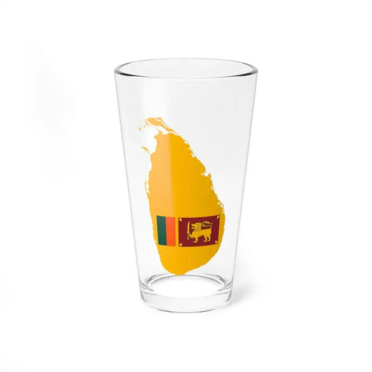 Sri Lanka Map Flag (Sri Lanka) Pint Glass 16oz 16oz - Go Mug Yourself