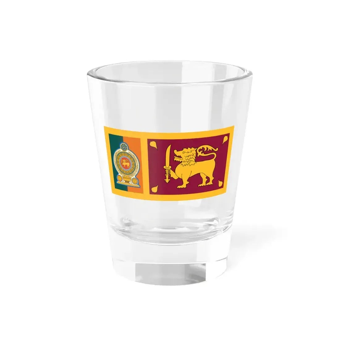 Sri Lankan Army Flag (Sri Lanka) Shot Glass 1.5oz 1.5oz - Go Mug Yourself
