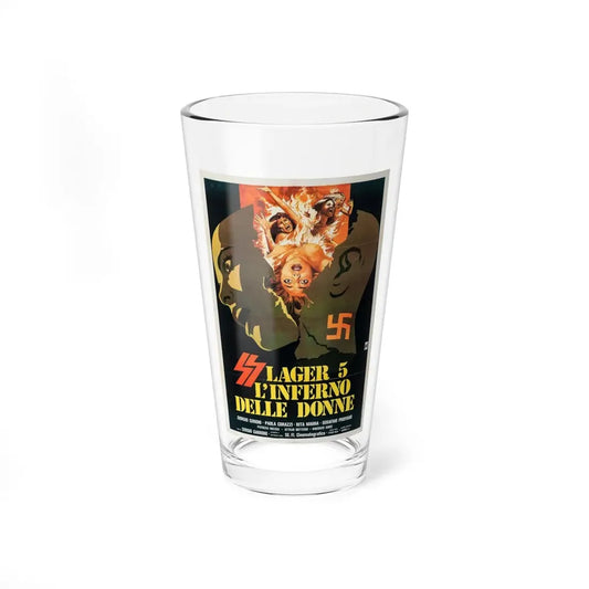 SS CAMP 5 WOMEN'S HELL (ITALIAN) 1977 Movie Poster - Pint Glass 16oz 16oz - Go Mug Yourself