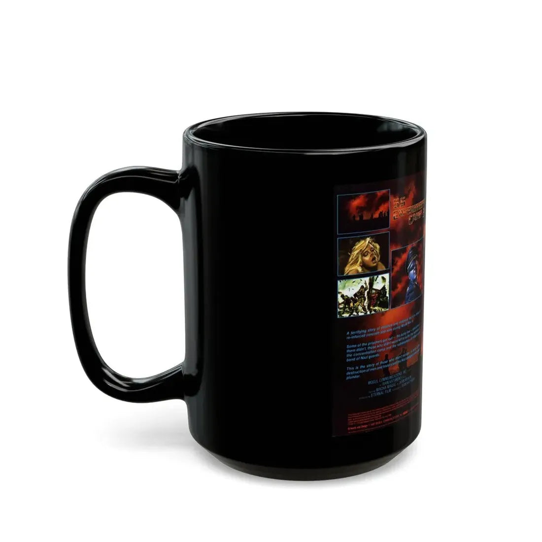 SS EXPERIMENT CAMP NAZI EXPLOITATION (VHS COVER) - Black Coffee Mug - Go Mug Yourself