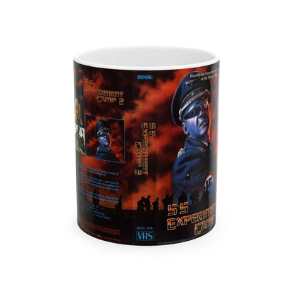 SS EXPERIMENT CAMP NAZI EXPLOITATION (VHS COVER) - White Coffee Mug-11oz-Go Mug Yourself