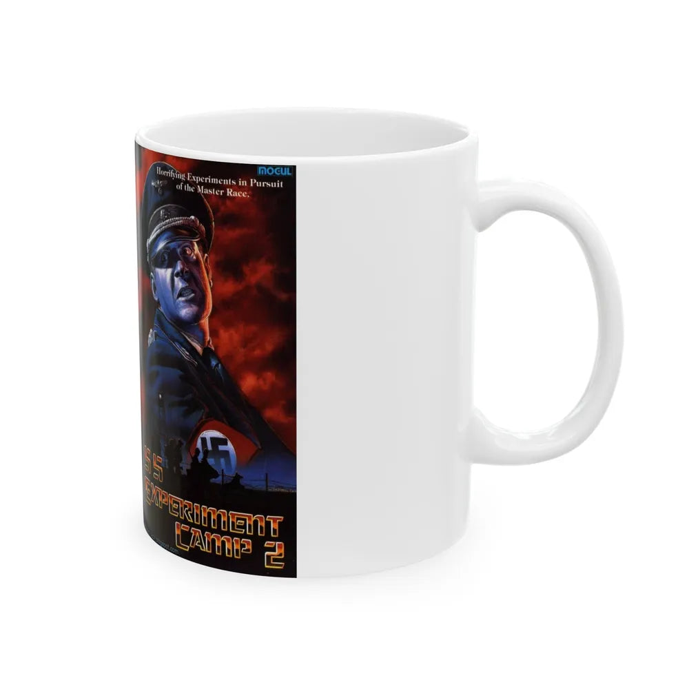 SS EXPERIMENT CAMP NAZI EXPLOITATION (VHS COVER) - White Coffee Mug-Go Mug Yourself