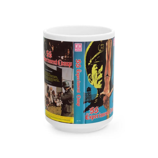 SS EXPERIMENT CAMP NAZIXPLOIATION (VHS COVER) - White Coffee Mug-15oz-Go Mug Yourself