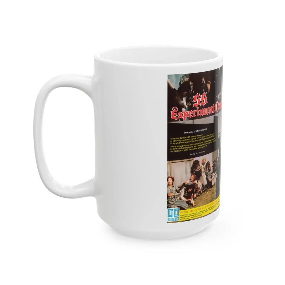 SS EXPERIMENT CAMP NAZIXPLOIATION (VHS COVER) - White Coffee Mug - Go Mug Yourself