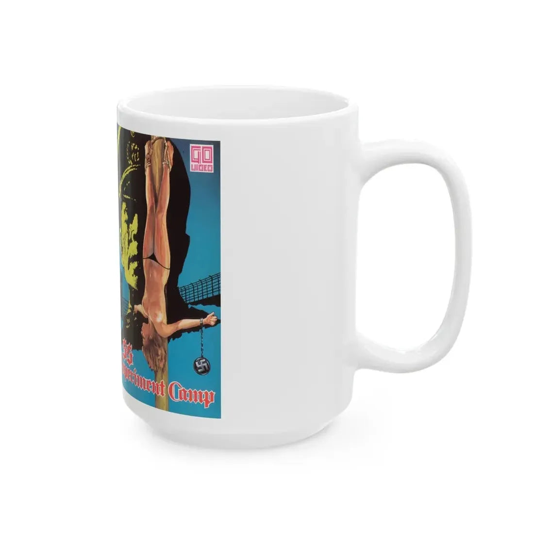 SS EXPERIMENT CAMP NAZIXPLOIATION (VHS COVER) - White Coffee Mug - Go Mug Yourself