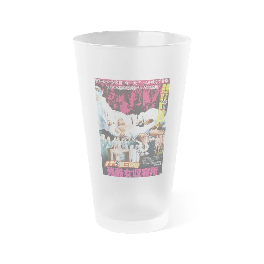 SS EXPERIMENT LOVE CAMP 1976 Movie Poster - Frosted Pint Glass 16oz-16oz-Frosted-Go Mug Yourself