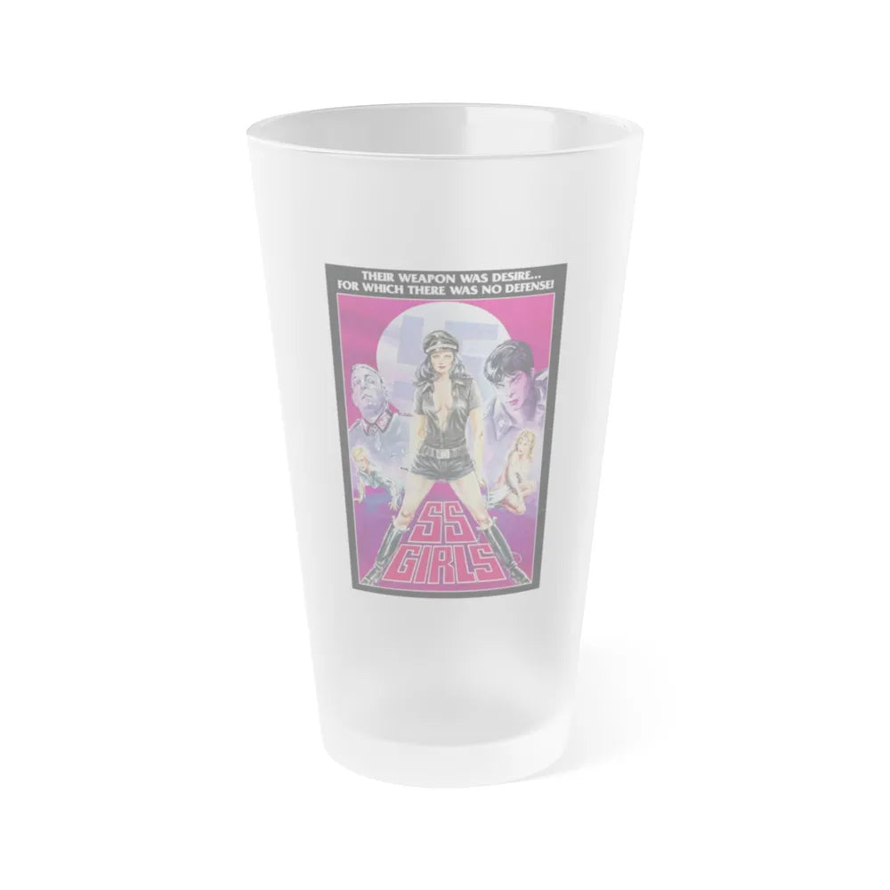 SS GIRLS 1977 Movie Poster - Frosted Pint Glass 16oz-16oz-Frosted-Go Mug Yourself