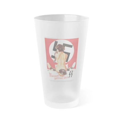 SS GIRLS (FRENCH) 1977 Movie Poster - Frosted Pint Glass 16oz-16oz-Frosted-Go Mug Yourself