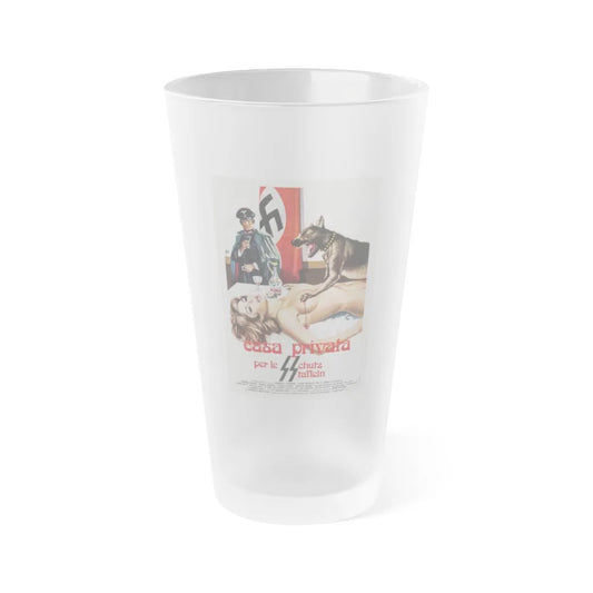 SS GIRLS (ITALIAN) 1977 Movie Poster - Frosted Pint Glass 16oz-16oz-Frosted-Go Mug Yourself