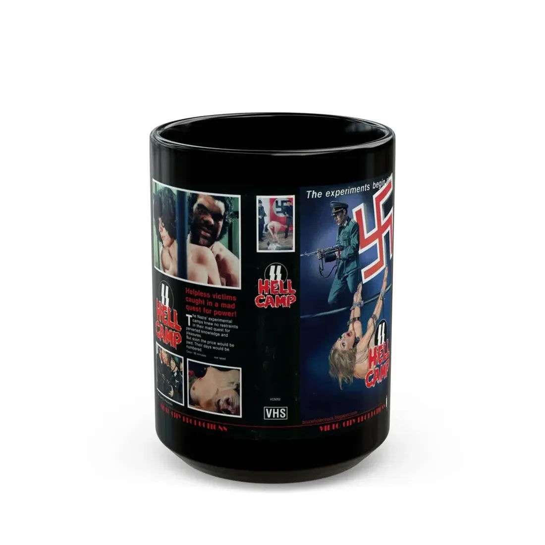 SS HELL CAMP (VHS COVER) - Black Coffee Mug 15oz - Go Mug Yourself